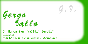 gergo vallo business card